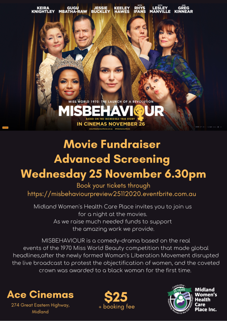 Fundraising Movie Night MISBEHAVIOUR